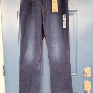 Levi's Women's Straight Leg 505 Jeans in Dark Indigo Long length New with Tags